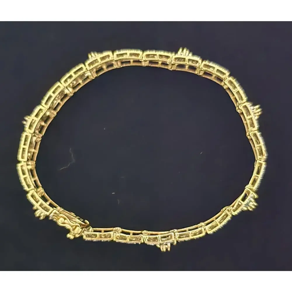 Ross Simons 925 Sterling Silver Gold Vermeil Ruby Emerald Sapphire Bracelet 7.5
